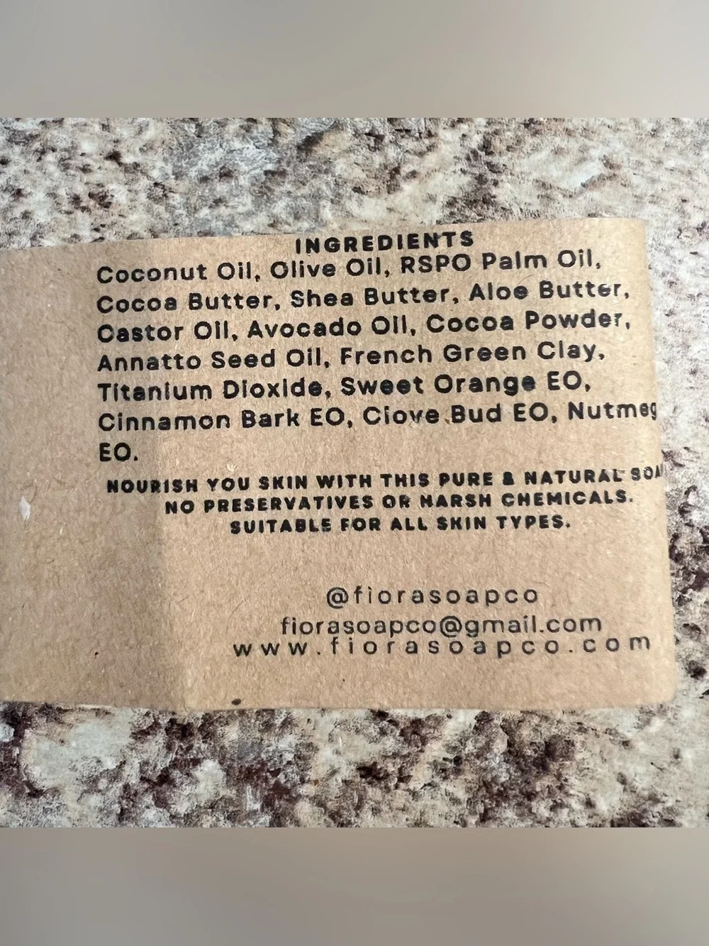Brand New-Fiora Soap Co Pumpkin Patch Homemade Soap